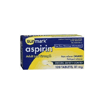 Pain Reliever Sunmark Tablet 120 Per Bottle