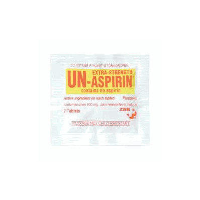 Pain Reliever Un-aspirin Tablet 2 Per Packet