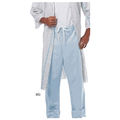 Pajama Pants, Light Blue, Poly/Cotton Fashion Sheeting