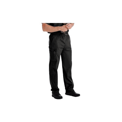 Pants, Cargo Elas Blk Lg - - Landau Uniforms