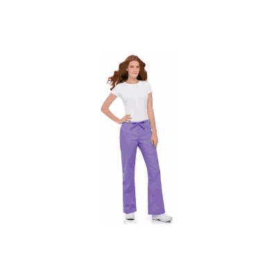 Pants, Scrub Fml Flare Wisteria Lg - - Landa