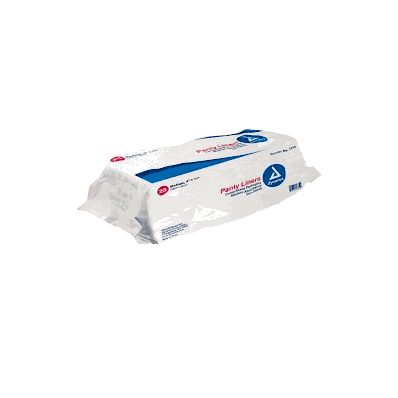 Panty Liners, Sq End w/Adhesive Tab, 4"x11" (