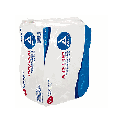 Panty Liners w/ Adhesive Tab, 6"x17" (18 gram