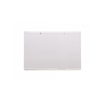 Paper, Ecg, Z-fold, 216w X 200l, Red Grid - M