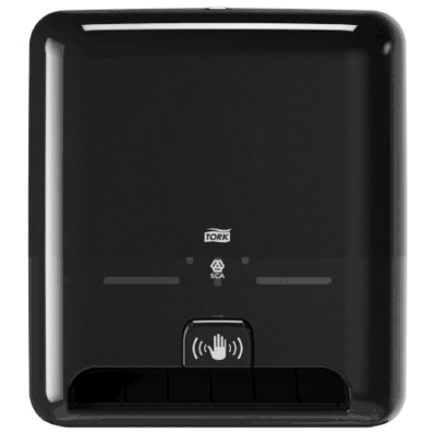 Paper Towel Dispenser, 8" X 13" X 14-1/2" Touch Free Black, Wall Mount