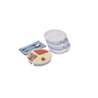 Partitioned Scoop Dish Sandstone Reusable - P