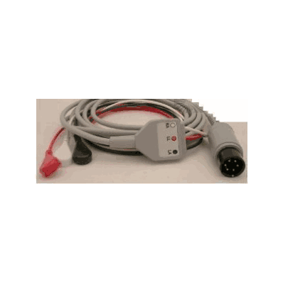 Patient Cable, 10 Foot, One Piece Shielded, 3 Lead