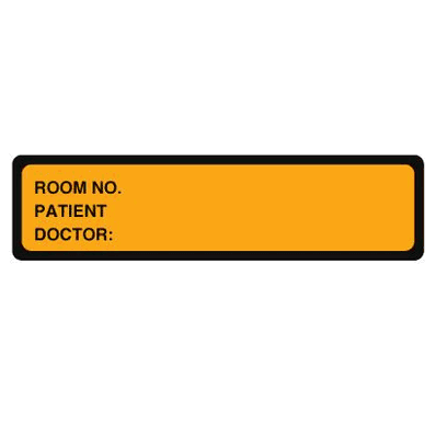 Patient Chart Label, 1.375" X 5.375", Orange