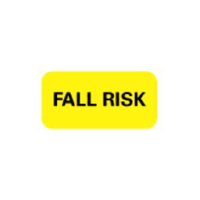 Patient Chart Label, Fall Risk 1-1/2 x 3/4"