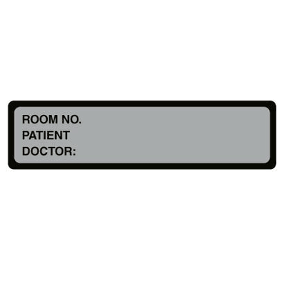 Patient Chart Labels, 1.375" X 5.375", Grey