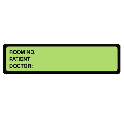 Patient Chart Labels, 1.375" X 5.375", Light Green