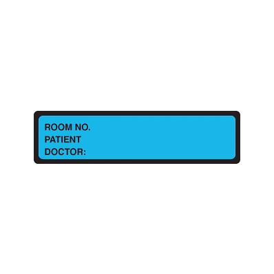 Patient Chart Labels, 1.375" X 5.375", Medium Blue