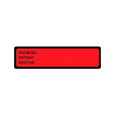 Patient Chart Labels, 1.375" X 5.375", Red