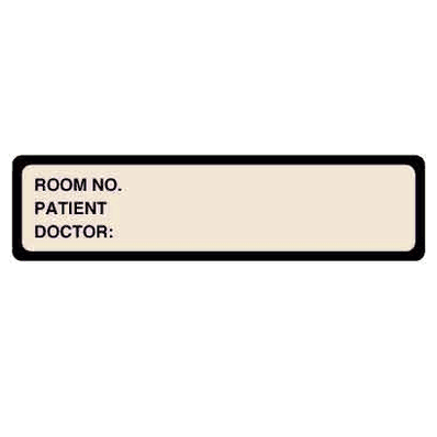 Patient Chart Labels, 1.375" X 5.375", Tan