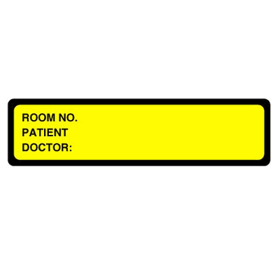 Patient Chart Labels, 1.375" X 5.375", Yellow