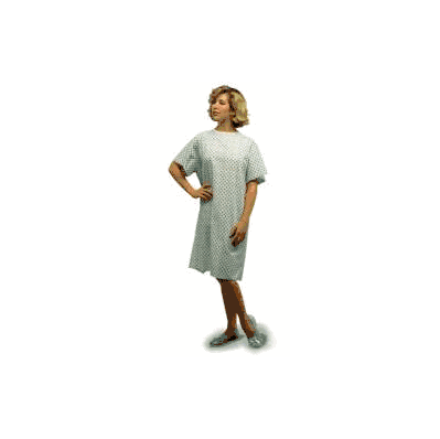 Patient Exam Gown, color Print, One Size Fits Most