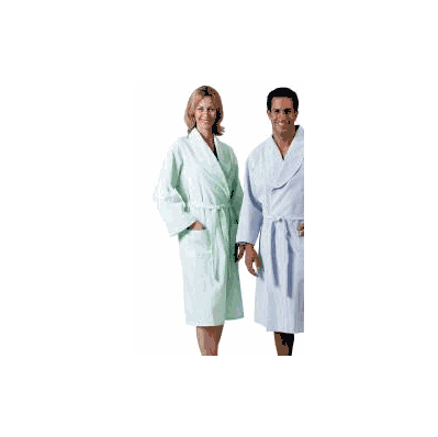 Patient Robe Unisex Medium Green Stripe Reusa