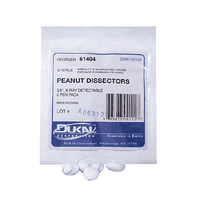 Dukal Peanut Sponge X-ray Detectable 3/8" Round
