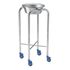 Pedigo #P-1078-SS Solution Stand, <b>13-3/4" X 14" X 33-3/4"  1 Basin, 7 Quart</b>, 33-3/4" Standard Fixed Height, 4 Casters, X-Shaped Base, sold as Each<br> <br><br><font color="red"><b>BACK TO THE PRODUCT TABLE, <a href="https://www.aaawholesalecompany.com/instruments-instrument-trays-pedigo-instrument-tray.html">CLICK HERE</a></b></font>