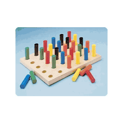 Pegboard, 30 Holes, 10x12, Round Pegs