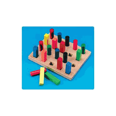 Pegboard Set - Pegboard, Sq/Rnd Pegs Astd -