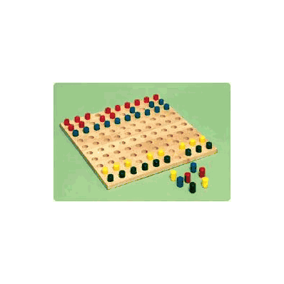 Pegboard Set - Pegboard, W/Colored Pegs - Sa