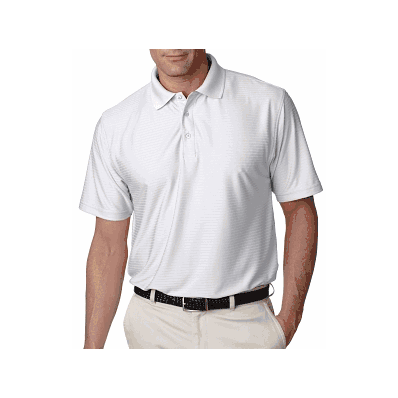 Perf Polo White Xl Horizontal Stripe - Medlin