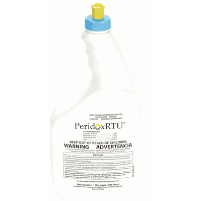 PeridoxRTU Surface Disinfectant Cleaner, 32 oz. Liquid Bottle Manual Pour, Hydrogen Peroxide / Acetic Acid / Peracetic Acid, Vinegar Scent, Sterile