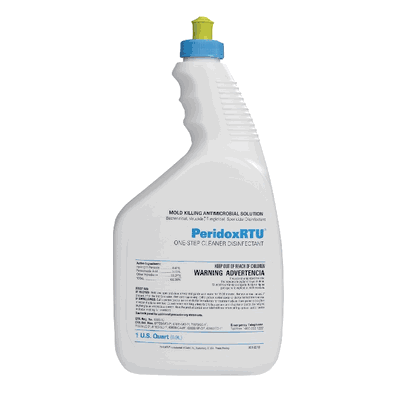 PeridoxRTU Surface Disinfectant Cleaner, 32 oz. Peroxide Based Liquid Bottle, Manual Pour, Acetic Acid / Hydrogen Peroxide / Peracetic Acid, Vinegar Scent, Sterile