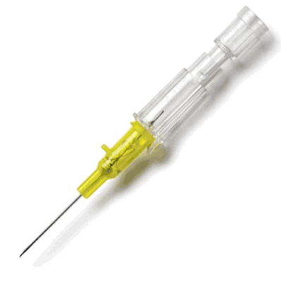 Peripheral IV Catheter 24 ga, 0.75" Straight 50/box, YELLOW