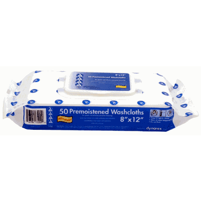 Personal Cleansing Adult Washcloth, 8" x 12",