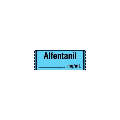 Pharmacy Label Anesthesia Label Alfentanil /