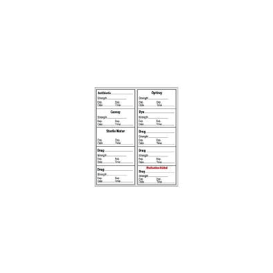 Pharmacy Label Anesthesia Label Antibiotic __
