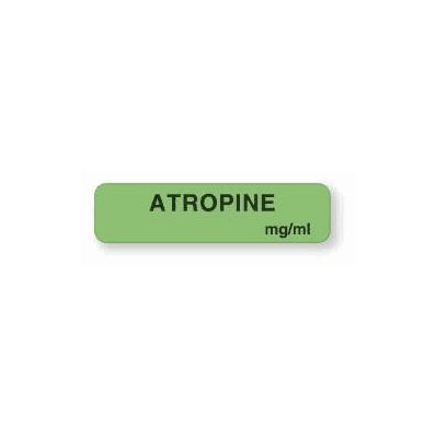 Pharmacy Label Anesthesia Label Atropine Mg/m