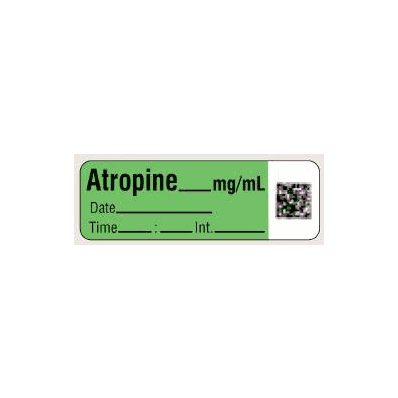 Pharmacy Label Anesthesia Label Atropine ____