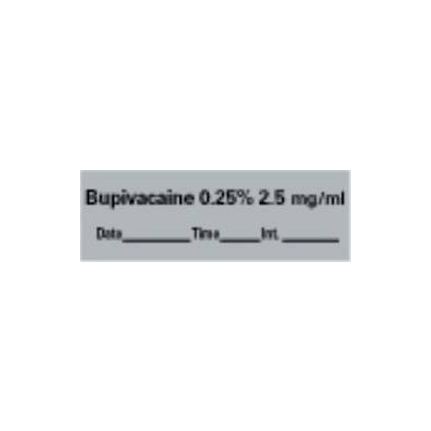 Pharmacy Label Anesthesia Label Bupivacaine 0