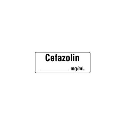 Pharmacy Label Anesthesia Label Cefazolin / _