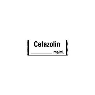 Pharmacy Label Anesthesia Label Cefazolin / _