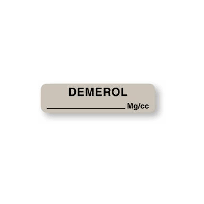 Pharmacy Label Anesthesia Label Demerol ____\