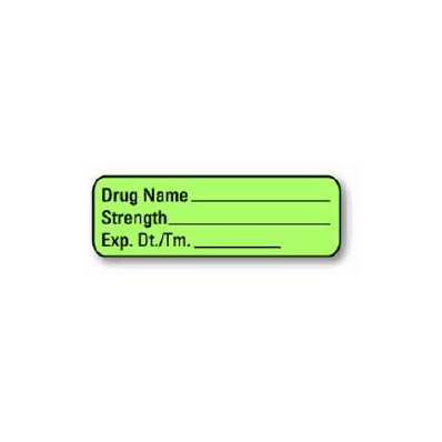 Pharmacy Label Anesthesia Label Drug Name / S