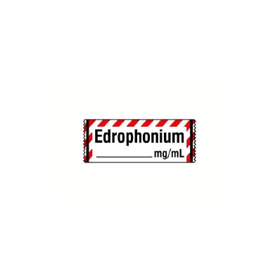 Pharmacy Label Anesthesia Label Edrophonium /