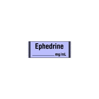 Pharmacy Label Anesthesia Label Ephedrine / _
