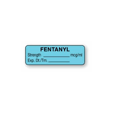 Pharmacy Label Anesthesia Label Fentanyl / Sr