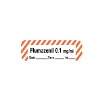 Pharmacy Label Anesthesia Label Flumazenil 0.