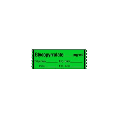 Pharmacy Label Anesthesia Label Glycopyrrolat