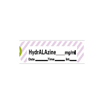 Pharmacy Label Anesthesia Label Hydralazine M