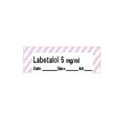 Pharmacy Label Anesthesia Label Labetalol 5 M