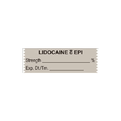 Pharmacy Label Anesthesia Label Lidocaine C E