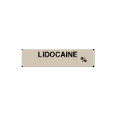 Pharmacy Label Anesthesia Label Lidocaine % G