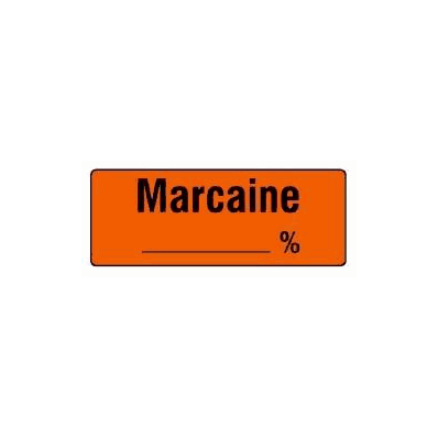 Pharmacy Label Anesthesia Label Marcaine 0.25